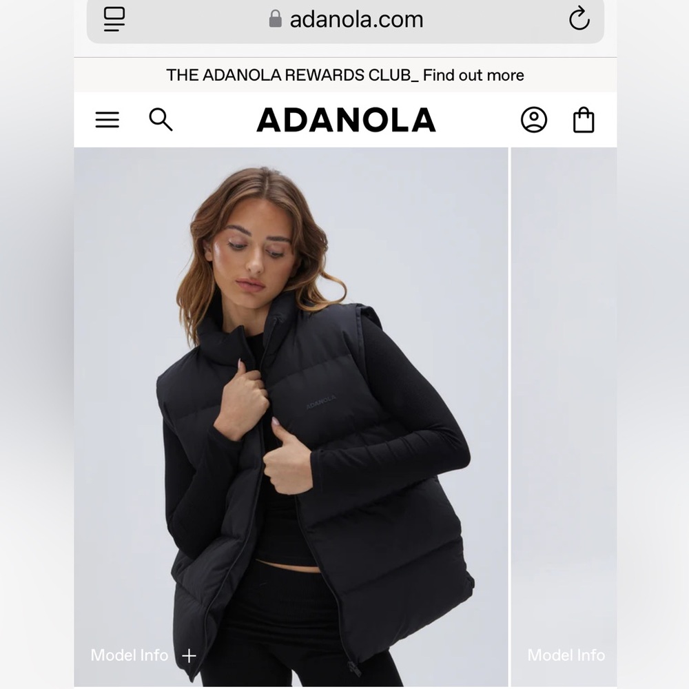 Adanola Padded Oversized Gilet - Black